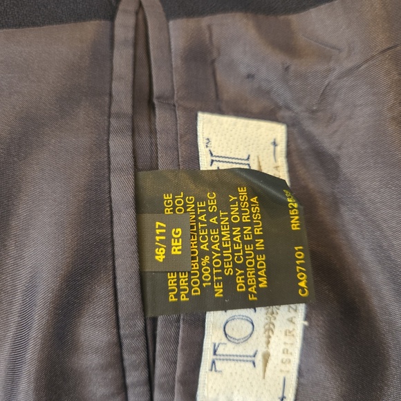 VTG 100% Virgin Wool Single Breasted Classic Navy Blazer Sports Jacket Size 46R - Picture 11 of 12